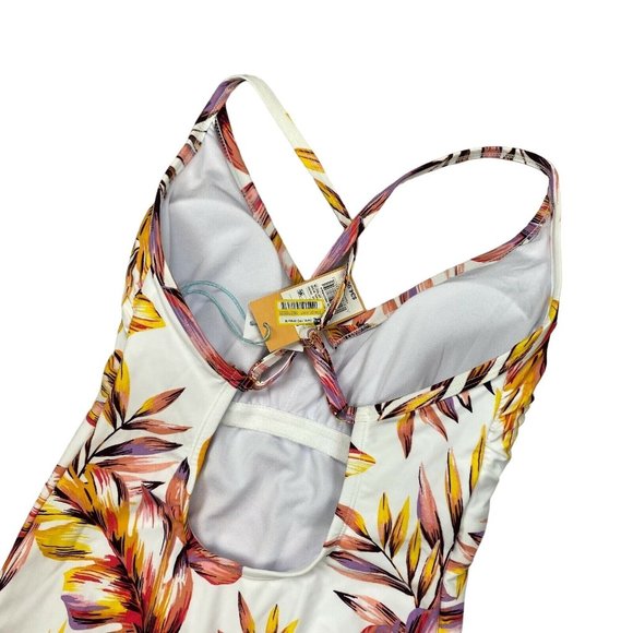 Kona Sol One Piece Swimsuit Size Medium Womens Floral V Neck Strappy 238019397 - Picture 6 of 8